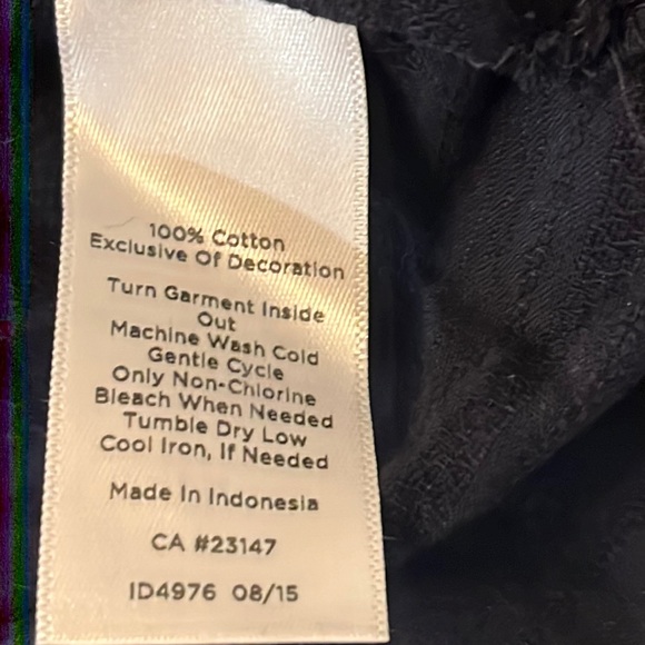 ⭐️ Bogo ⭐️🎈Talbots S long sleeves white lace trim black top blouse - Picture 6 of 9
